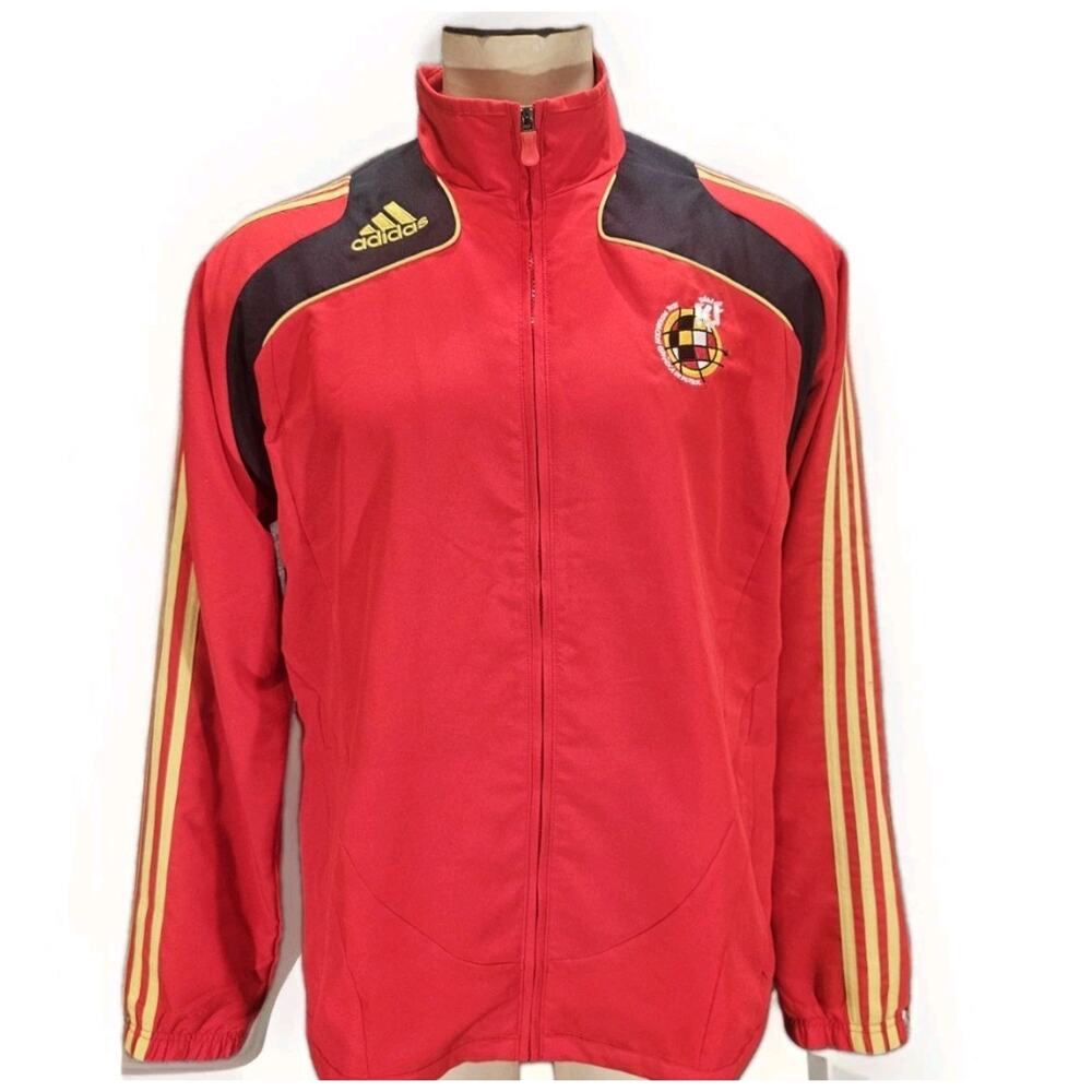 Vintage Men's Adidas RFEF Spain Football Nylon Track Jacket Rare Size L Rare!